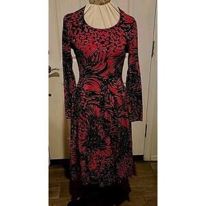 Vintage Marek New York Sz 8 Beautiful Statement Dress Night Out Dark Romantic